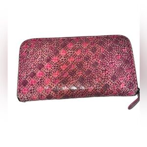 Bottega Veneta Intrecciato python wallet good condition Pink, Python
